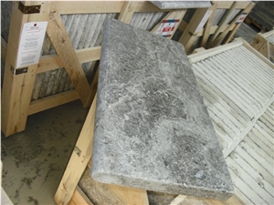 Silver Grey Travertine Pool Coping Tiles Exterior Floor