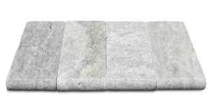 Silver Grey Travertine Pool Coping Tiles Exterior Floor
