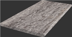 Silver Travertine Swimming Pool Coping Exterior Floor Tiles