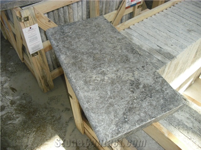 Silver Travertine Swimming Pool Coping Pavers