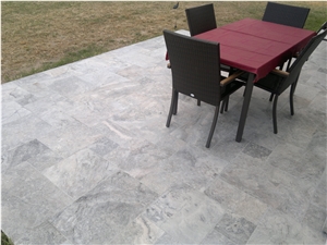Tumbling Silver Travertine & Limestone Cube Stone Sample Set
