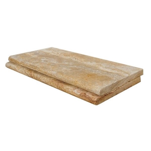 Unfilled Yellow Travertine Swimming Pool Coping Exterior Stone Paver