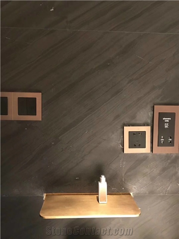 California Black Slate Tiles for Wall Application
