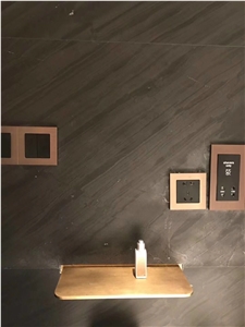 California Black Slate Tiles for Wall Application