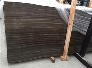 Coffee Wood Grain Marble Slabs for Floor