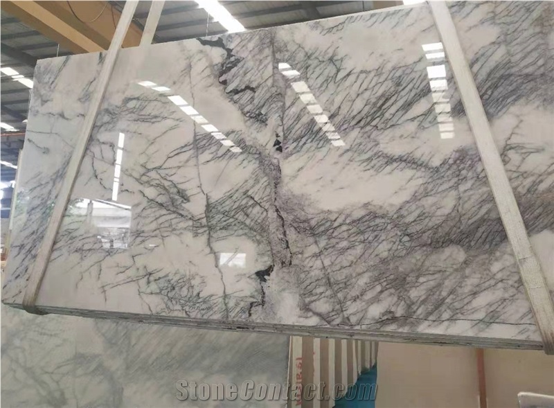 Milas New York White Marble Slabs for Countertop