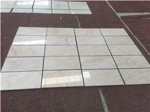 Polished Spider Cream Marble Flooring Tiles