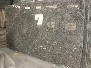 China Dark Grey and White Marble Stair Treads