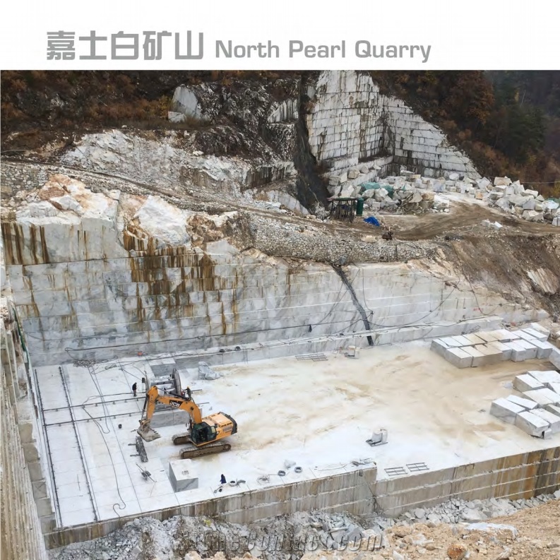 Own Quarry North Pearl White Marble Blocks