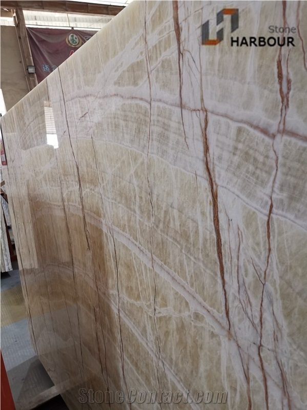 Rainbow Onyx Slab, New Onice Brioche Slab