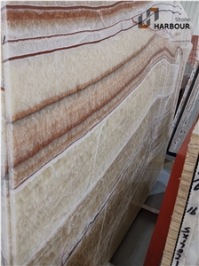 Rainbow Onyx Slab, New Onice Brioche Slab