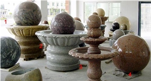 Ball Stone Water Fountain Natural Granite Spheres