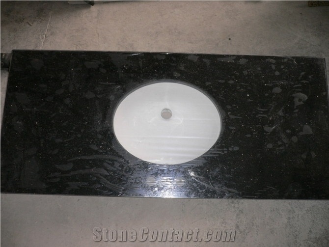 China Black Granite Bath Top / Costom Bathroom
