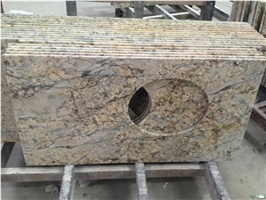 China Granite Golden Crystal Bathroom Vanity Tops
