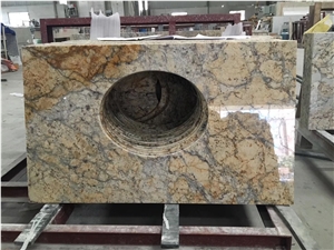 China Granite Golden Crystal Bathroom Vanity Tops