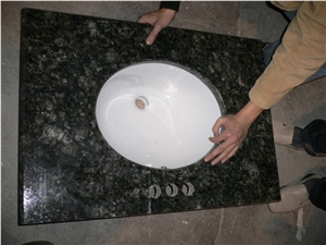 China Green Granite Vanity Top Bath Countertop