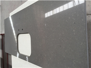 China Quartzite Kitchen Countertops Grey Tops