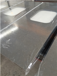 China Quartzite Kitchen Countertops Grey Tops