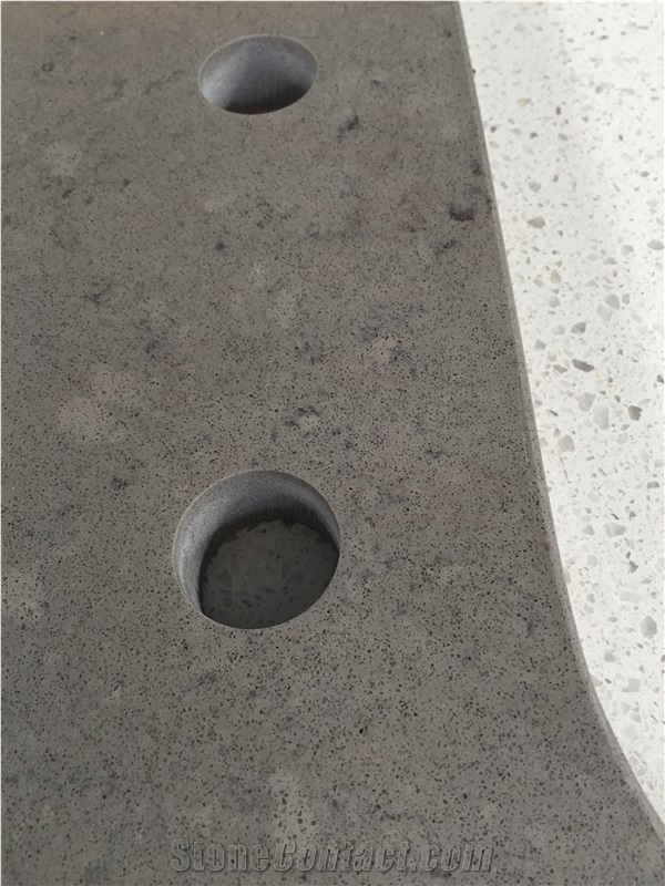 China Quartzite Kitchen Countertops Grey Tops