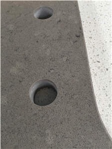 China Quartzite Kitchen Countertops Grey Tops