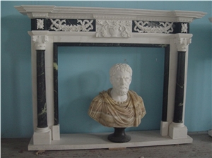 Customized Size Nutural Stone Fireplace