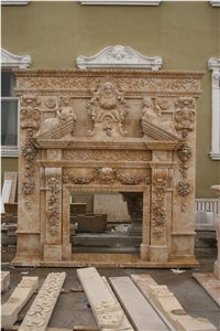Customized Size Nutural Stone Fireplace