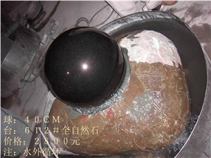 G612 Granite Ball Sculptured Fountain Exterior