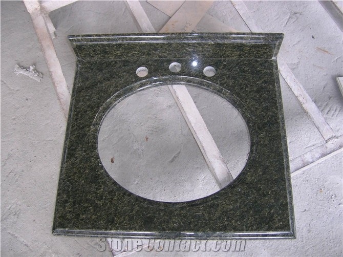 Granite Countertop, China Green Granite Bath Top