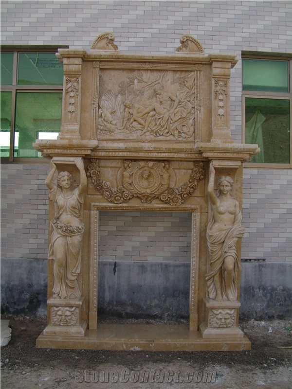 Granite & Marble Victorian Fireplace Mantel
