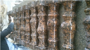 Hand Carved Natural Stone Staircase Balustrade