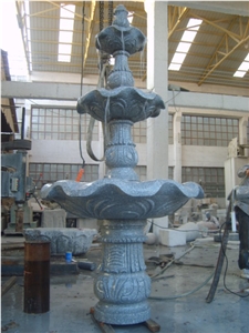 Hand Carving Houses Granite Stone Water Fountain