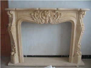 Handcarved Sculptured Fireplace Modern Style Handcarved Sculptured Fireplace Modern Style