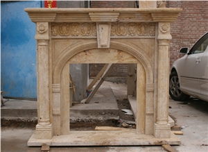 High Quality Indoor Decorated Marble Fireplace