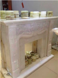 High Quality Indoor Decorated Stone Fireplace