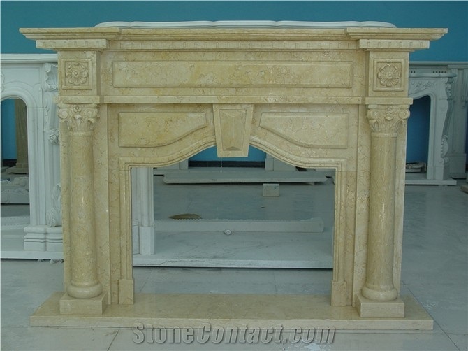 High Quality Natural Stone Fireplace Mantels