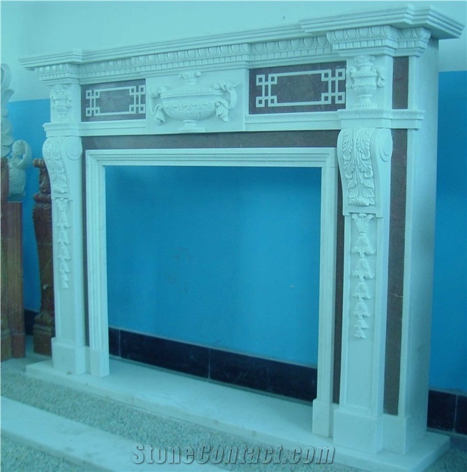 High Quality Natural Stone Fireplace Mantels