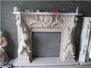 Indoor Decorated High Quality Marble Fireplace