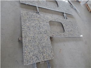 Light Santa Cecilia Granite Kitchen Countertops