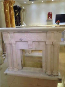Modern Style Marble Stone Indoor Fireplace Carving