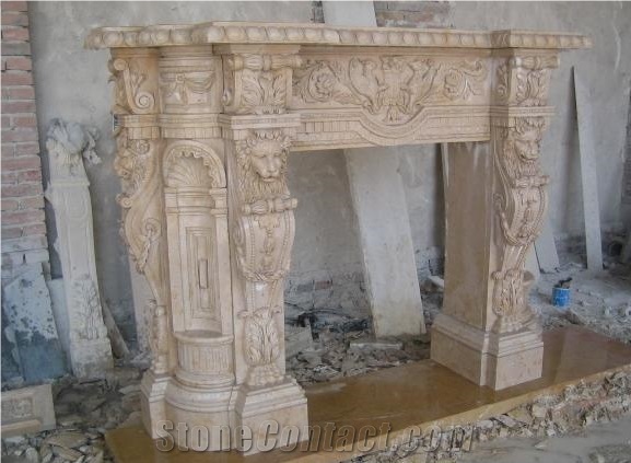 Sculpture Statue Fireplace Mantel Hand Carved