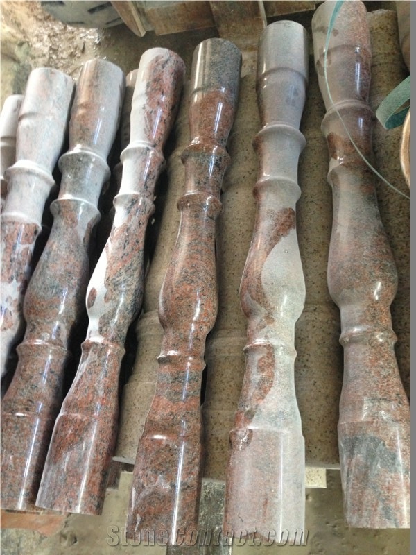Stone Balusters & Railings, Yellow Stone Plinths