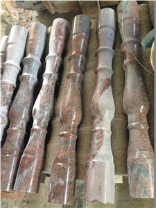 Stone Balusters & Railings, Yellow Stone Plinths