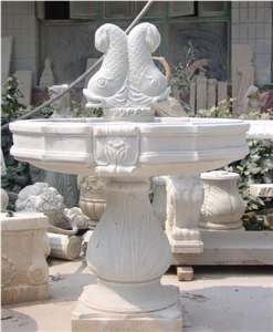 Urban Fountains White Marble Wall Fountain