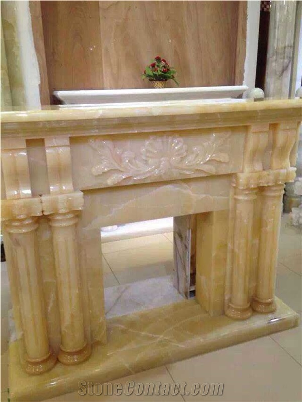 Victorian Style Natural Stone Fireplace Mantels