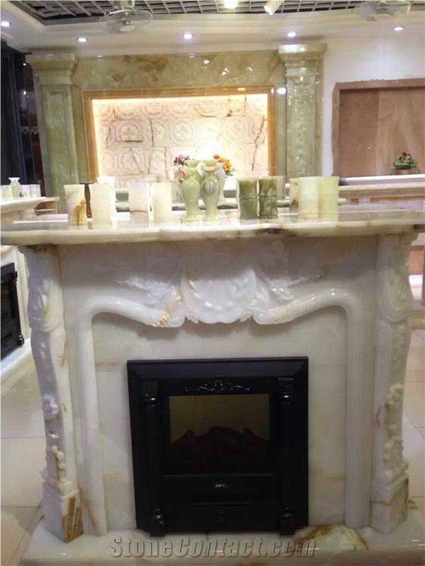 Victorian Style Natural Stone Fireplace Mantels