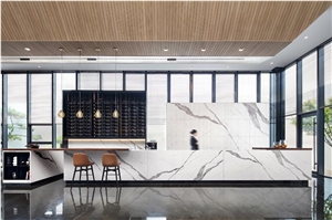 Altius Marble Bookmatch Reception Countertops