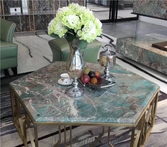 Amazon Green Quartzite Cafe Table Tops
