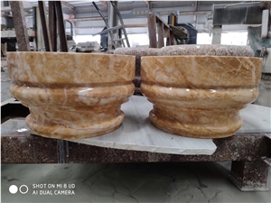 Crema Magna Marble Column Pillars