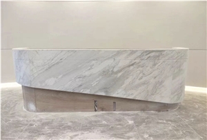 Grey Fleury Marble Reception Countertops Desk