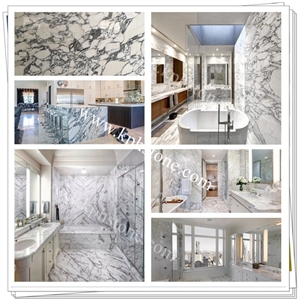 Italy White Arabescato Marble Decor Collections